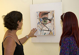 Presentación de la exposición de pintura cerámica de Ara Varea, Walls/Muros