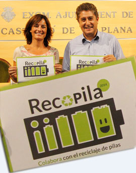 Campaña de promoción del reciclaje de pilas. Recopila