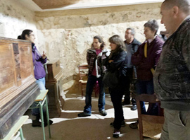 Los alumnos del taller de empleo de Castellfort visitan la restauración del Palau del Baró d'Herbers