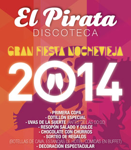 Gran fiesta de Nochevieja en la discoteca El Pirata