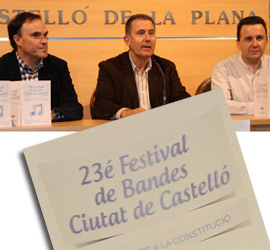 El 6 y 7 de diciembre los conciertos del Festival de Bandas Ciudad de Castellón