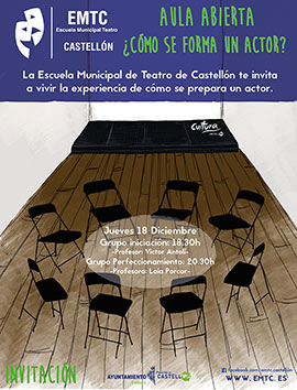 ¿Cómo se forma a un actor?, aula abierta en Castellón