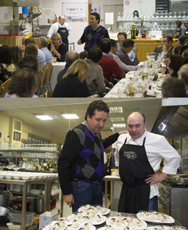 Javier Moliner,  Presidente de la Diputación, se reúne con los medios en una cena de Navidad