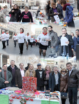 El  Mercadillo Intercultural llenó la plaza Santa Clara de un gran ambiente solidario navideño