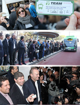 Puesta en marcha de la Línea 1 del TRAM entre el Grau y la Universitat Jaume I