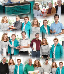 Entrega de premios del  XXXIV Trofeo Golf Contra el Cáncer en el Club de Campo Mediterráneo