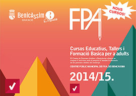 Benicàssim Educació ofrece cinco nuevos talleres en el curso de 2015 para la FPA