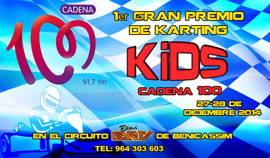 Este fin de semana, a beneficio de ASPAS-Castellón, I Gran Premio Solidario Karting Kids Cadena 100