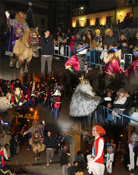 Los Reyes Magos llegaron a Nules acompañados por conocidos personajes infantiles