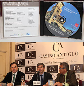Presentación del CD de la Banda Municipal de Castellón en conmemoración del Bicentenario del Casino Antiguo