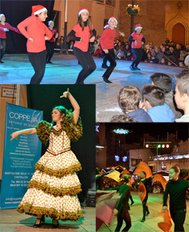Coppelia animó con su baile el centro de Castellón en navidad
