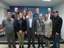 Alfonso Bataller, se reúne con la Comisión de Comercio del PP Local de la ciudad de Castellón