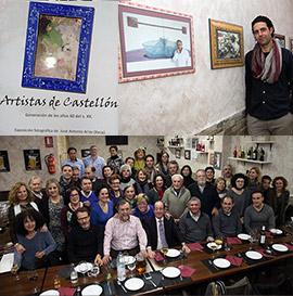 Cena y exposición de Artistas de Castellón en Tapa 13