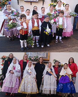 Benicàssim honra a Santa Águeda con una ofrenda floral