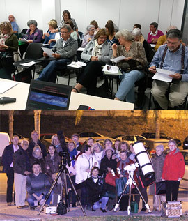 Alumnos de la UNED Senior asisten a clases prácticas de Astronomía en Benicàssim