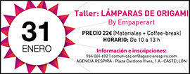Taller de lámparas de origami en Agencia Respira