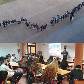 Cordón humano por la paz en Lledó International School