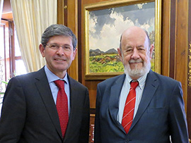 Reunión del alcalde de Castellón y el presidente en España de la Fundación Europea para la Sociedad de la Información