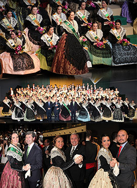 Las comisiones de sector homenajeadas en el Palau de la Festa de Castellón