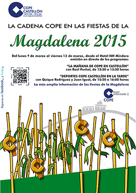 Programación especial de Cope Castellón en la Magdalena 2015