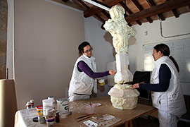 Exposición sobre la restauración de Peirones  en el Museo de Bellas Artes de Castellón