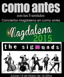 Concierto The Sigmunds en como antes el jueves 12 de marzo