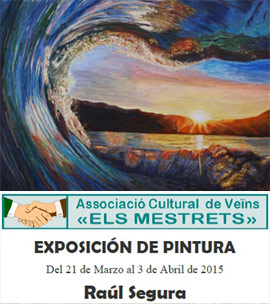 Raúl Segura expone su pintura en Els Mestrets