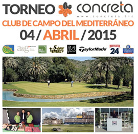 El sábado 4 de abril, Torneo de golf Concreta en el Club de Campo Mediterráneo. Abierta inscripción