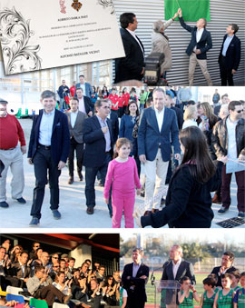 El President de la Generalitat, Alberto Fabra, inaugura la remodelación del Polideportivo Gaetà Huguet en Castellón