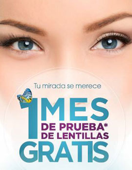 1 mes de prueba de lentes de contacto gratis en Alain Afflelou de la calle Enmedio