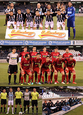 Partido del CD Castellón en la ida de la final de la Copa de la Federación Española de Fútbol