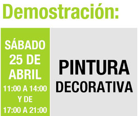 Hoy, demostración de pintura decorativa en Leroy Merlin