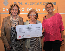 Entrega del cheque-donativo a la Fundación Aspropace
