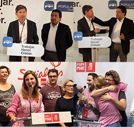 Imágenes de la noche electoral en Castellón