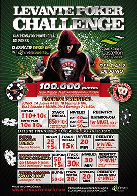 Próxima semana 3ª etapa del Levante Poker Challenge en Gran Casino Castellón