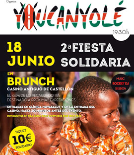 Próxima fiesta solidaria de la ONG castellonense YOUCANYOLE