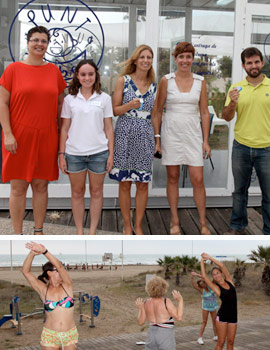 La alcaldesa Amparo Marco visita el Punt Bebé de la playa de Castellón