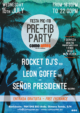 Fiesta Pre FIB en como antes Benicàssim