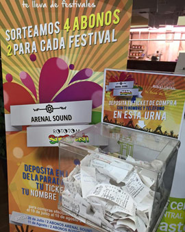 Mercat Central de Castelló sortea 2 abonos para el festival ARENAL SOUND