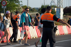 La Diputación ayuda a garantizar la seguridad en el FIB con un dispositivo de 90 bomberos y 60 voluntarios de Protección Civil