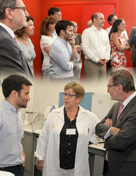 El rector y el conseller de Educación visitan el primer módulo de la Facultad de Ciencias de la Salud