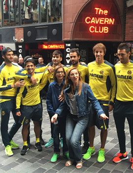 Jugadores del Villarreal CF en el Pub ‘The Cavern Club’ de Los Beatles