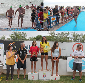 314 nadadores desafían al mar en la V Travesía a nado playa de Almenara