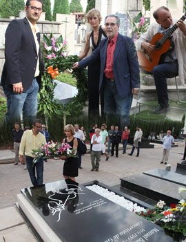 Homenaje en el cementerio a Francisco Tárrega y Manuel Babiloni