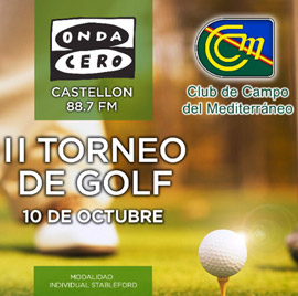 Próximo torneo de golf ONDA CERO en el Club de Campo Mediterráneo
