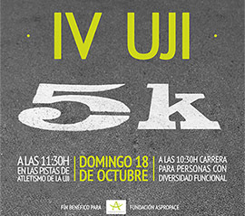 La UJI celebra el domingo la IV carrera solidaria 5K