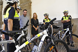 Primera patrulla ciclista de Agentes de Movilidad Urbana en Castellón