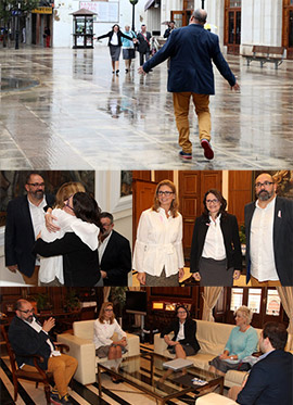Mònica Oltra, vicepresidenta de la Generalitat Valenciana, se reúne con la alcaldesa, Amparo Marco en Castellón