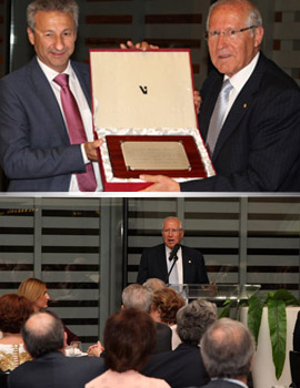 Juan José Monzonís, ex presidente de la Autoridad Portuaria de Castellón, recibe un homenaje