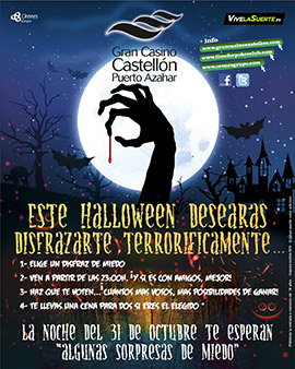Halloween llega al Gran Casino Castellón con disfraz terrorífico